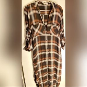 Bella Dahl - Two Pocket Duster Dress in Cinnamon Spice